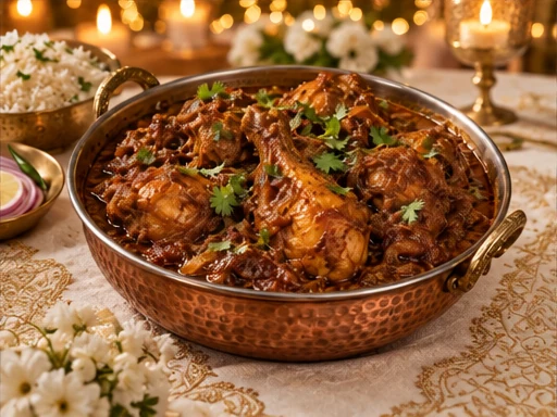 Chicken Kasa presented at a premium catered event