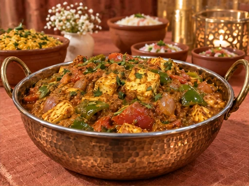 Kadai Paneer presented at a premium catered event