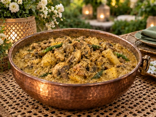 Mushroom Besara presented at a premium catered event