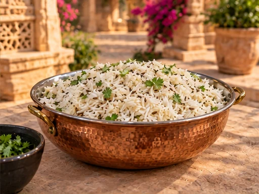 Jeera Rice presented at a premium catered event