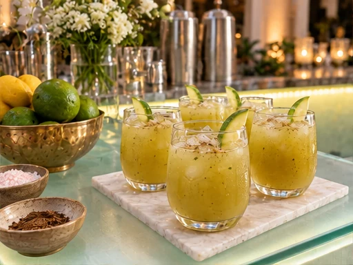 Fresh Fruit Juices presented at a premium catered event