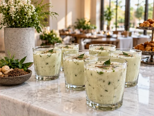 Fresh Lime Soda presented at a premium catered event